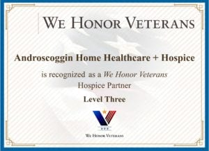 We Honor Vets Level 3 Certificate